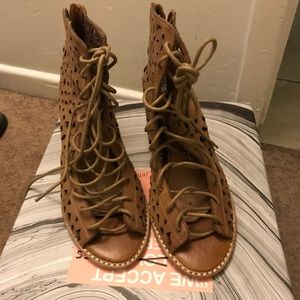 Jeffrey Campbell lace up bootie